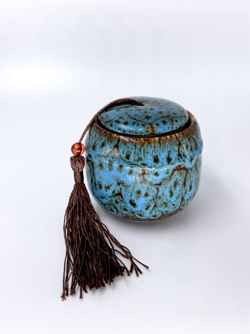 Баночка для хранения чая "Синяя яшма", 130 мл