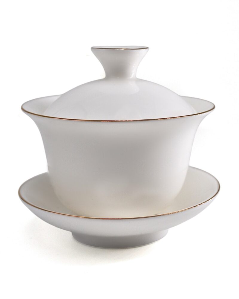 Гайвань №6 простая белая с каймой