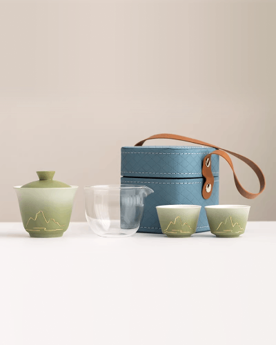 Чайный набор №12 "Горы и реки" , зеленый